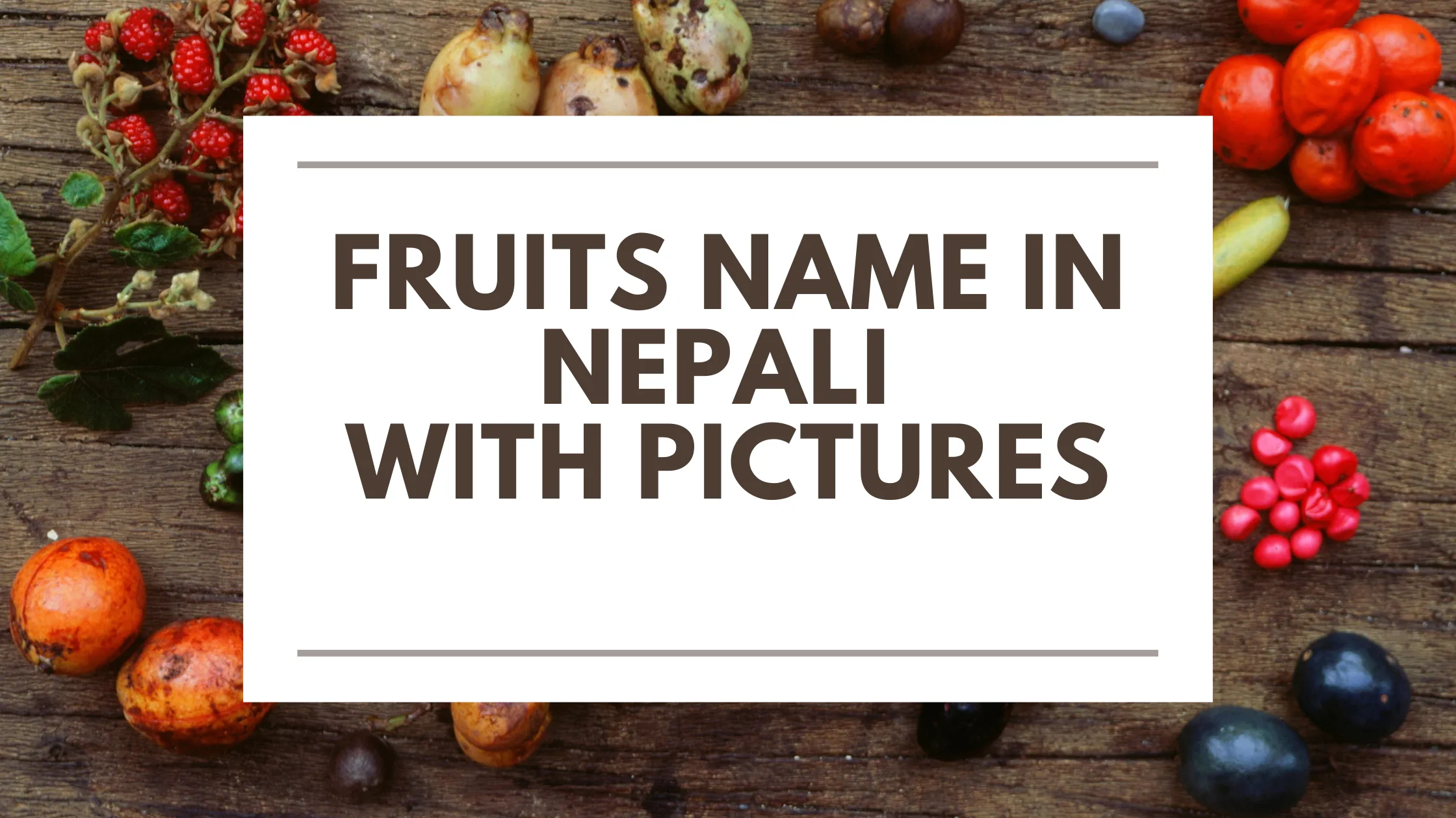 List of Fruits Name in Nepali with Pictures